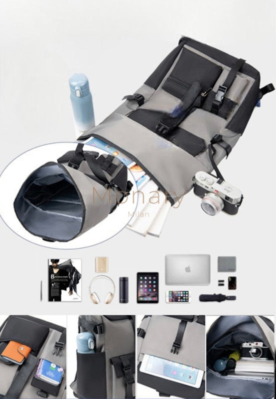 מייקל - תיק גב אפור - Monary Milan