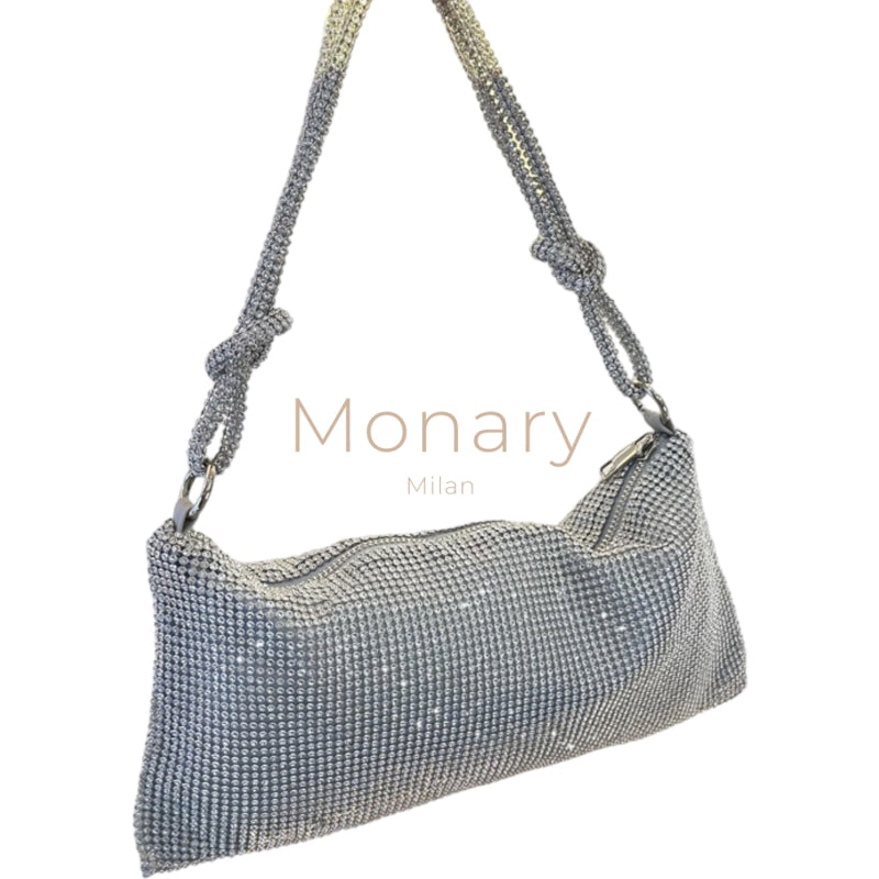 קייסי- תיק יד כסוף - Monary Milan