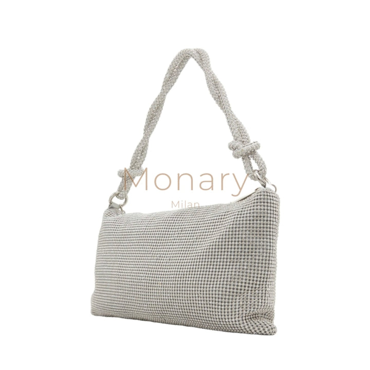 קייסי- תיק יד כסוף - Monary Milan