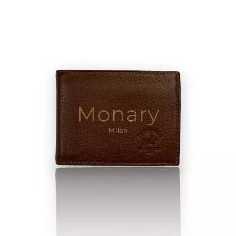 ארנק מעור לגבר חום - קטן - Monary Milan
