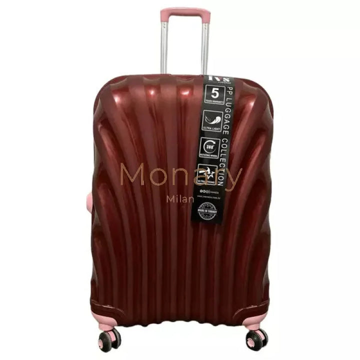 סט 3 מזוודות IVS אדום ורוד - Monary Milan
