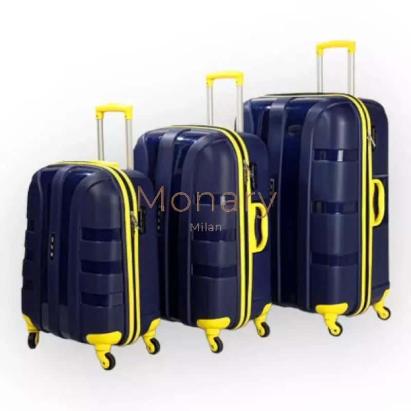סט 3 מזוודות IVS כחול צהוב - Monary Milan
