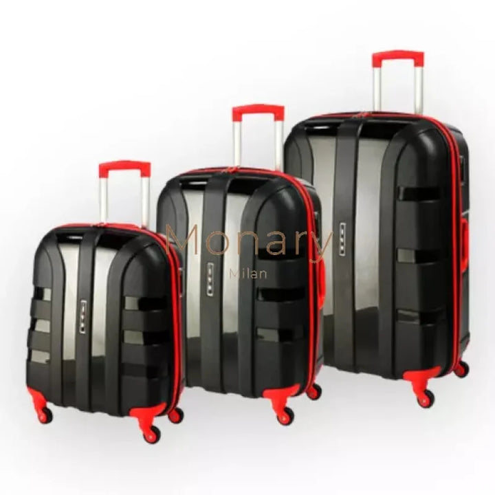 סטֿ מזוודות IVS שחור אדום - Monary Milan