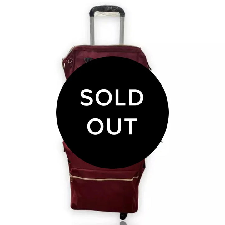 סט תיק נסיעות + גב אדום בורדו - Monary Milan