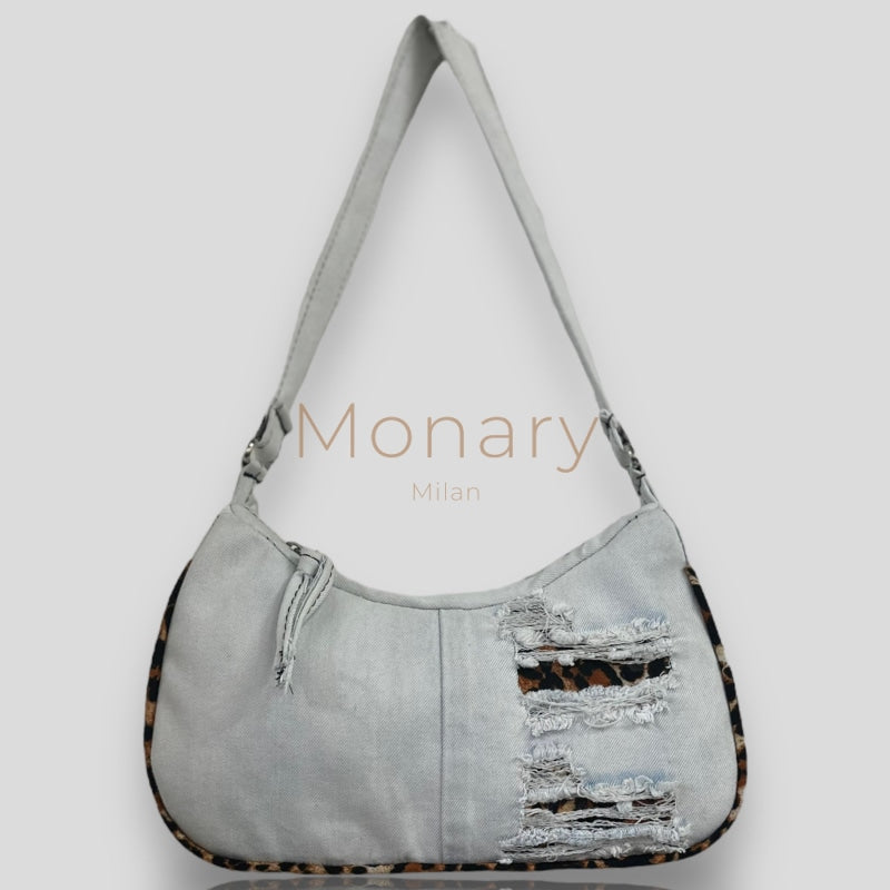 תיק גינס בהיר בגימור מנומר - Monary Milan