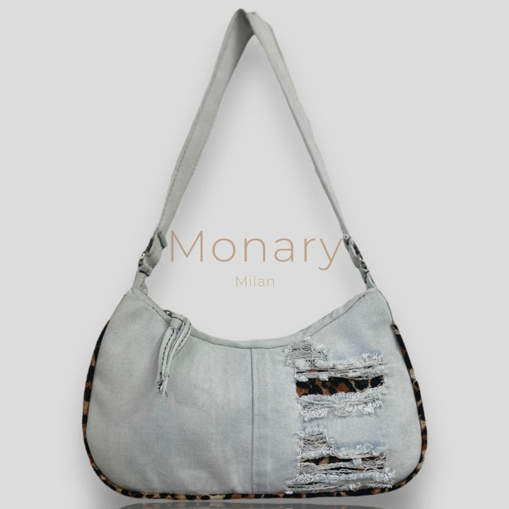 תיק גינס בהיר בגימור מנומר - Monary Milan