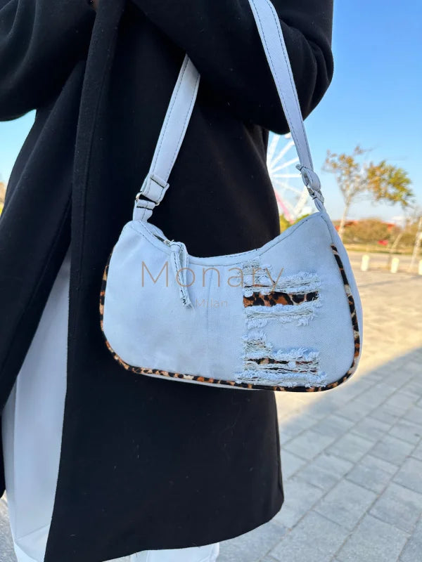 תיק גינס בהיר בגימור מנומר - Monary Milan