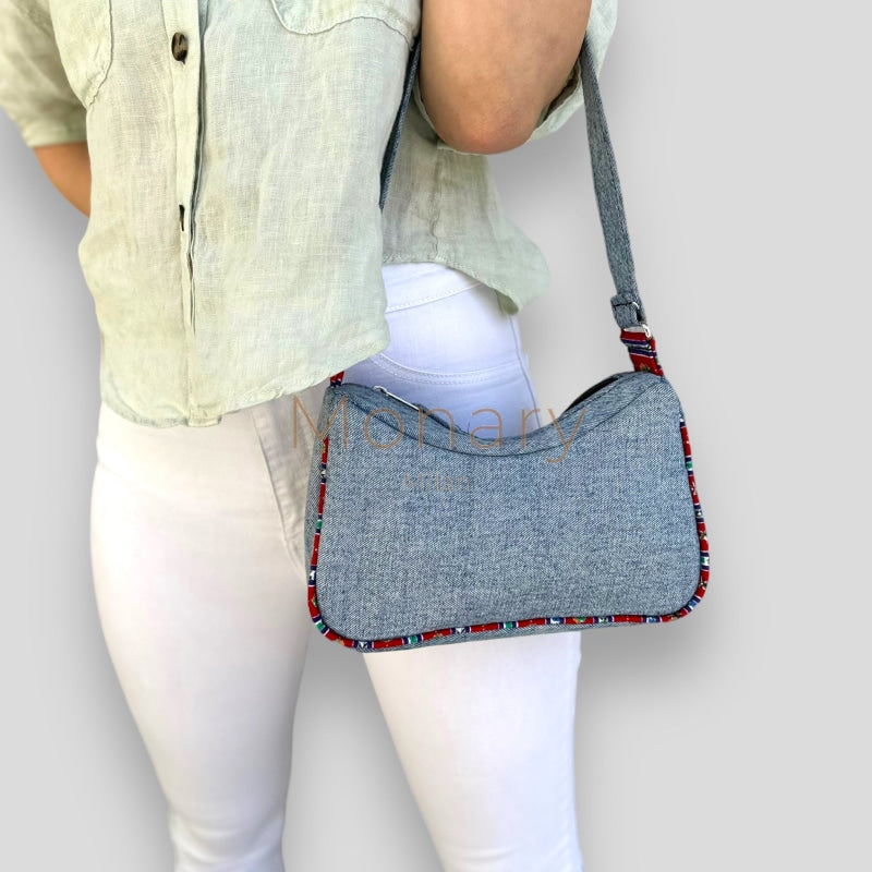 ⁨⁨⁨תיק גינס כחול ⁩⁩ - תיק Monary Milan