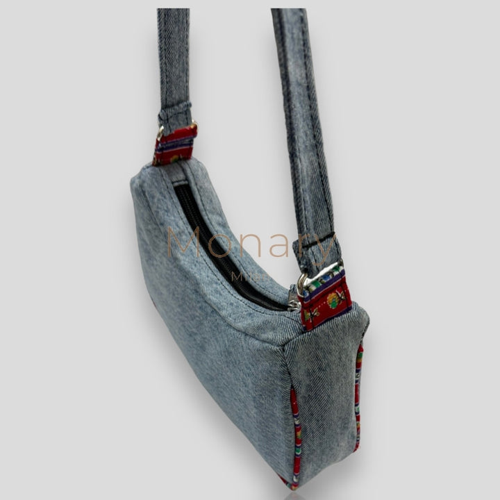 ⁨⁨⁨תיק גינס כחול ⁩⁩ - תיק Monary Milan