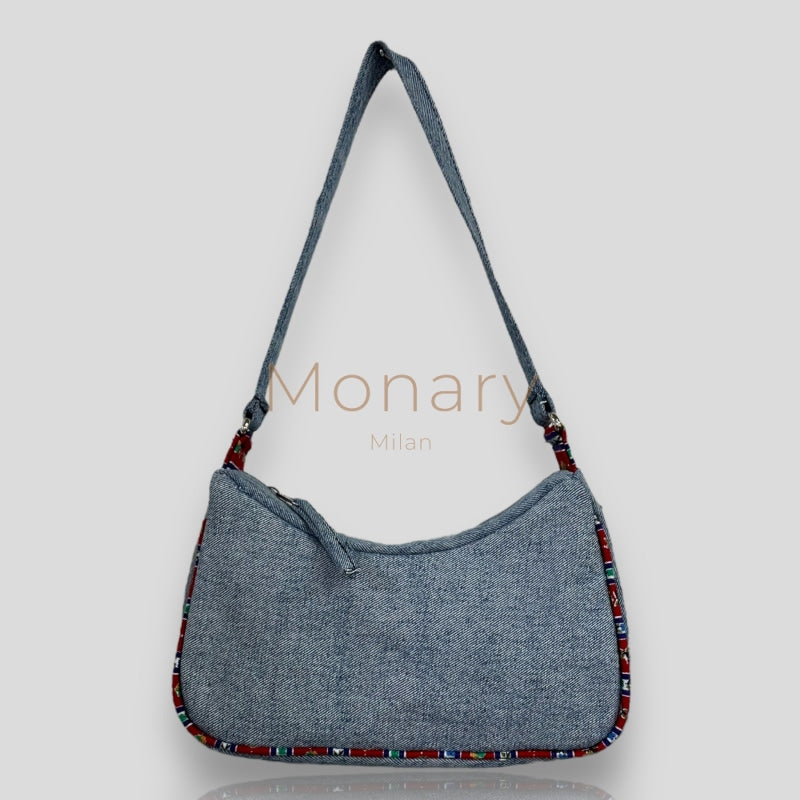 תיק גינס כחול עם קרעים - Monary Milan