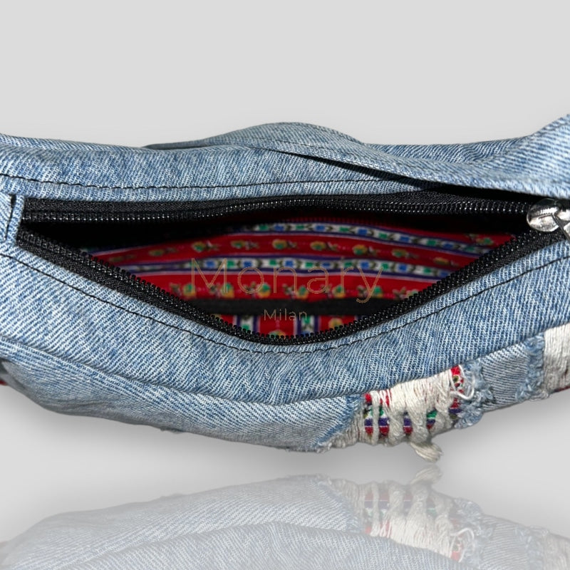 תיק גינס כחול עם קרעים - Monary Milan