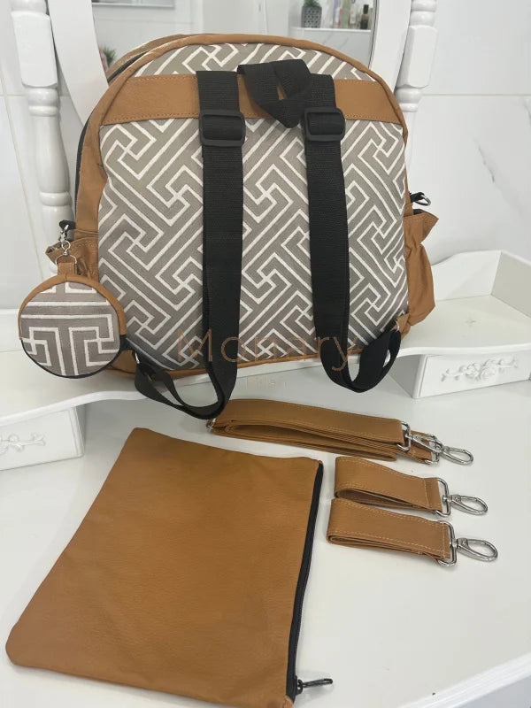 תיק החתלה לעגלה חום מעוצב - עבודת יד Monary Milan