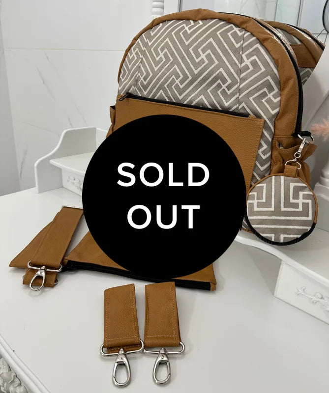 תיק החתלה לעגלה חום מעוצב - עבודת יד Monary Milan