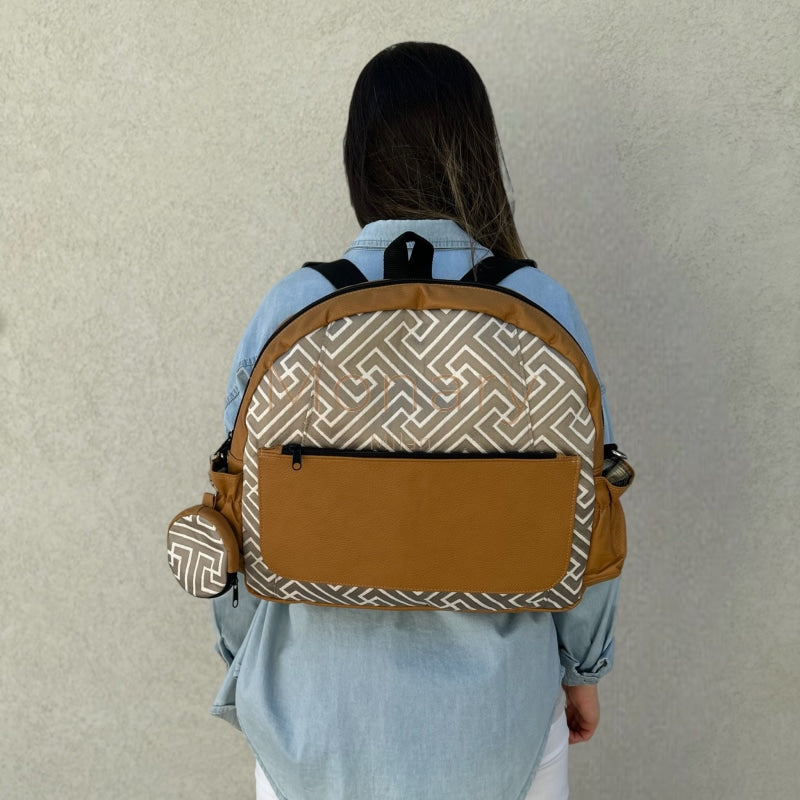 תיק החתלה לעגלה חום מעוצב - עבודת יד Monary Milan