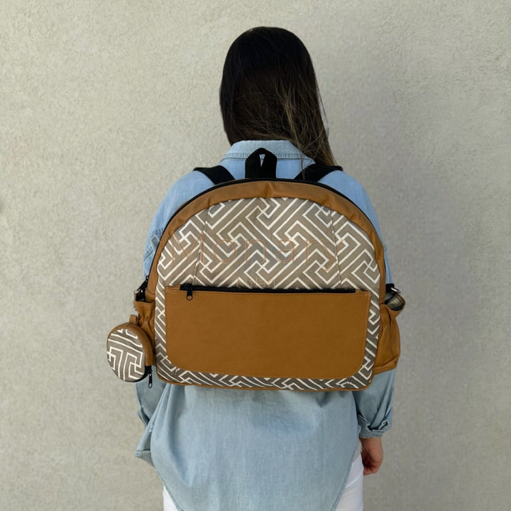 תיק החתלה לעגלה חום מעוצב - עבודת יד Monary Milan