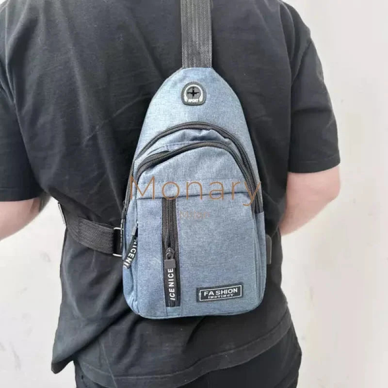 עומר - פאוץ לגבר כחול - Monary Milan