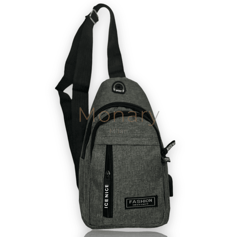 עומר - פאוץ לגבר אפור - Monary Milan