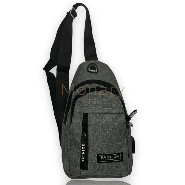 עומר - פאוץ לגבר אפור - Monary Milan