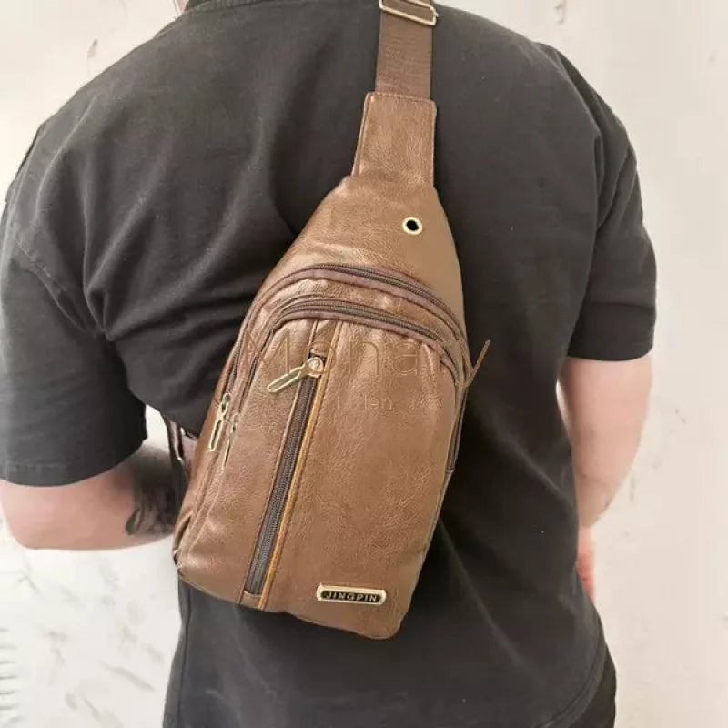 אייל - פאוץ לגבר חום - Monary Milan