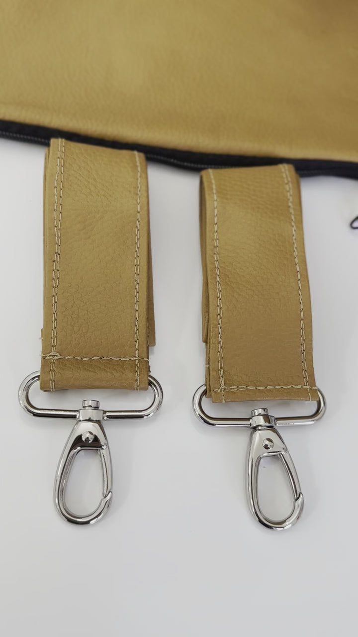 תיק החתלה לעגלה חום איטלקי חלק